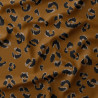 Printed 1000-Stripes Velour FAUVE Brown / Black